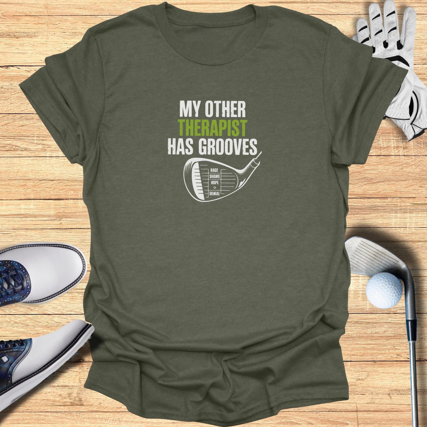 Grooved Therapy T-Shirt - Funny Golf Tee by Swing Epic