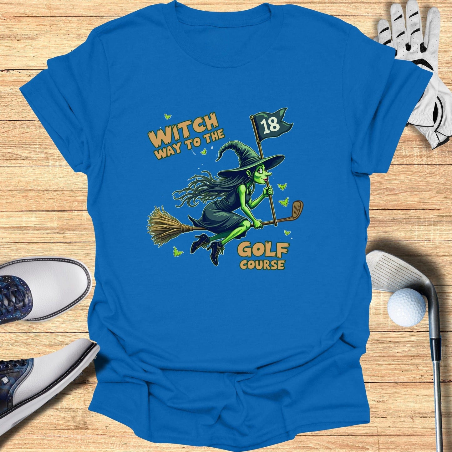 Witch Way to the Course T-Shirt - Funny Golf Tee by Swing Epic