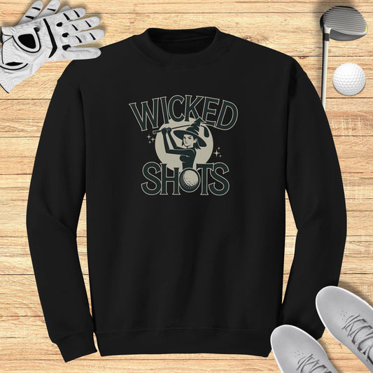 Wicked Shots Sweatshirt - Funny Golf Tee by Swing Epic