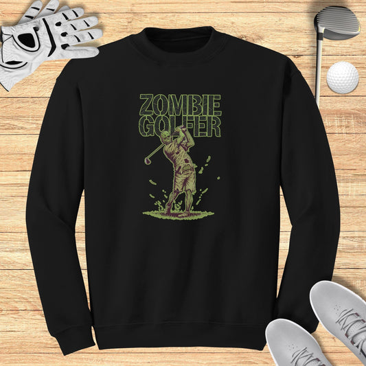 Zombie Golfer Sweatshirt - Funny Golf Tee by Swing Epic