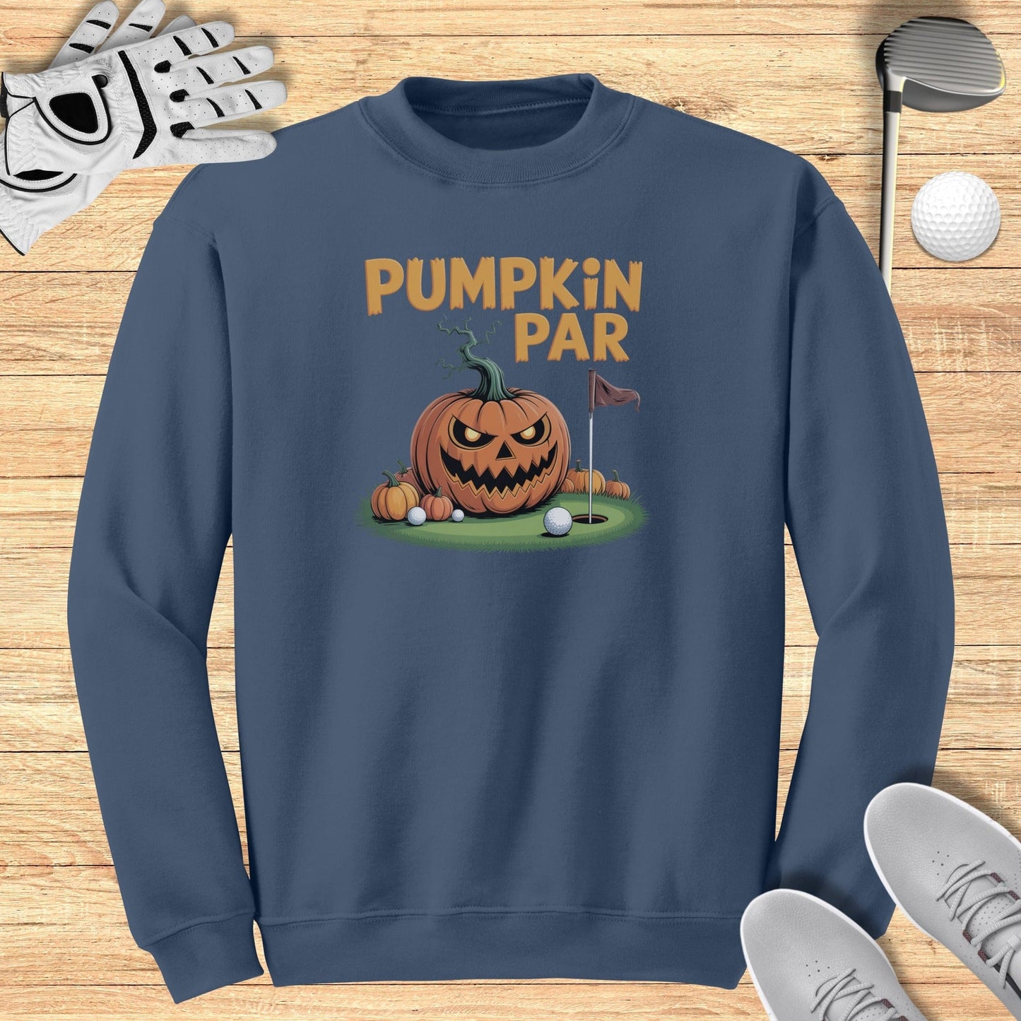 Pumpkin Par Sweatshirt - Funny Golf Tee by Swing Epic
