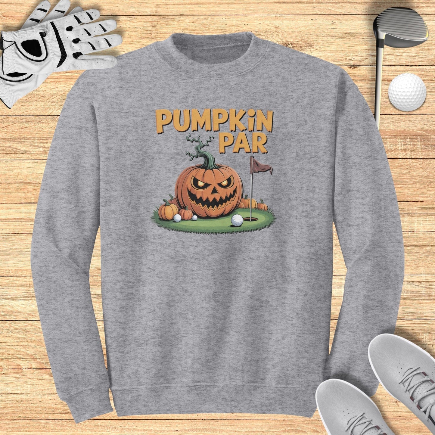 Pumpkin Par Sweatshirt - Funny Golf Tee by Swing Epic