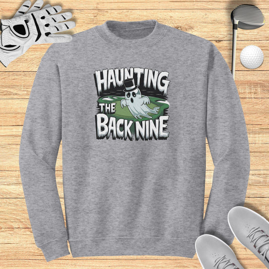 Haunting the Back Nine Sweatshirt - Funny Golf Tee by Swing Epic