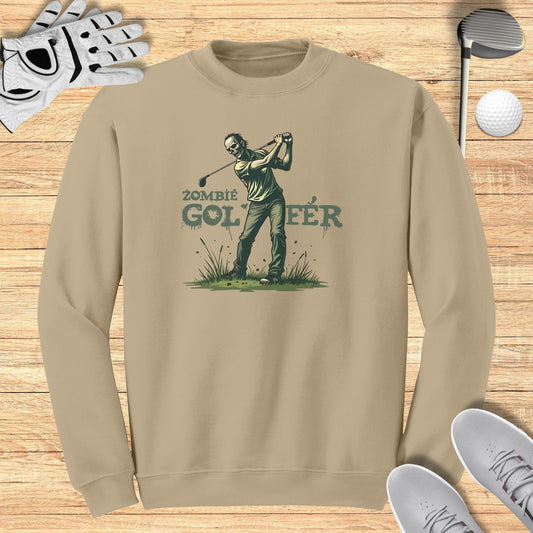 Zombie Golfer Sweatshirt - Funny Golf Tee by Swing Epic