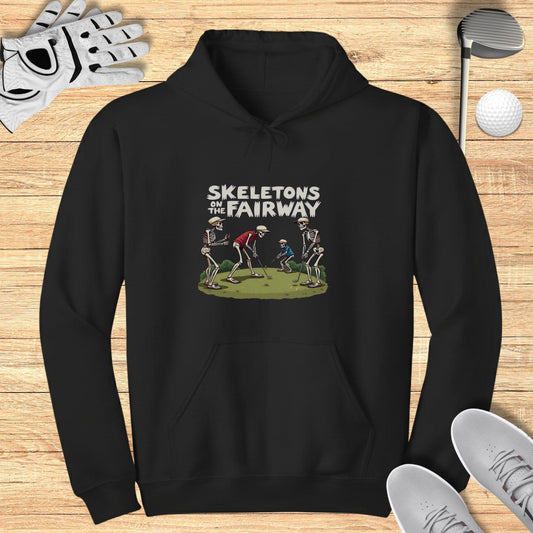 Skeletons on the Fairway Hoodie - Funny Golf Tee by Swing Epic
