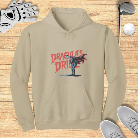 Dracula’s Drive Hoodie - Funny Golf Tee by Swing Epic