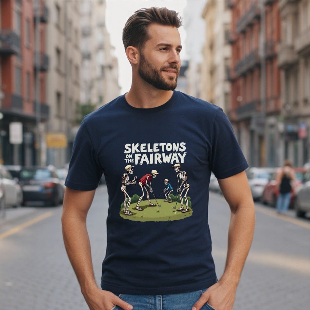 Skeletons on the Fairway T-Shirt - Funny Golf Tee by Swing Epic