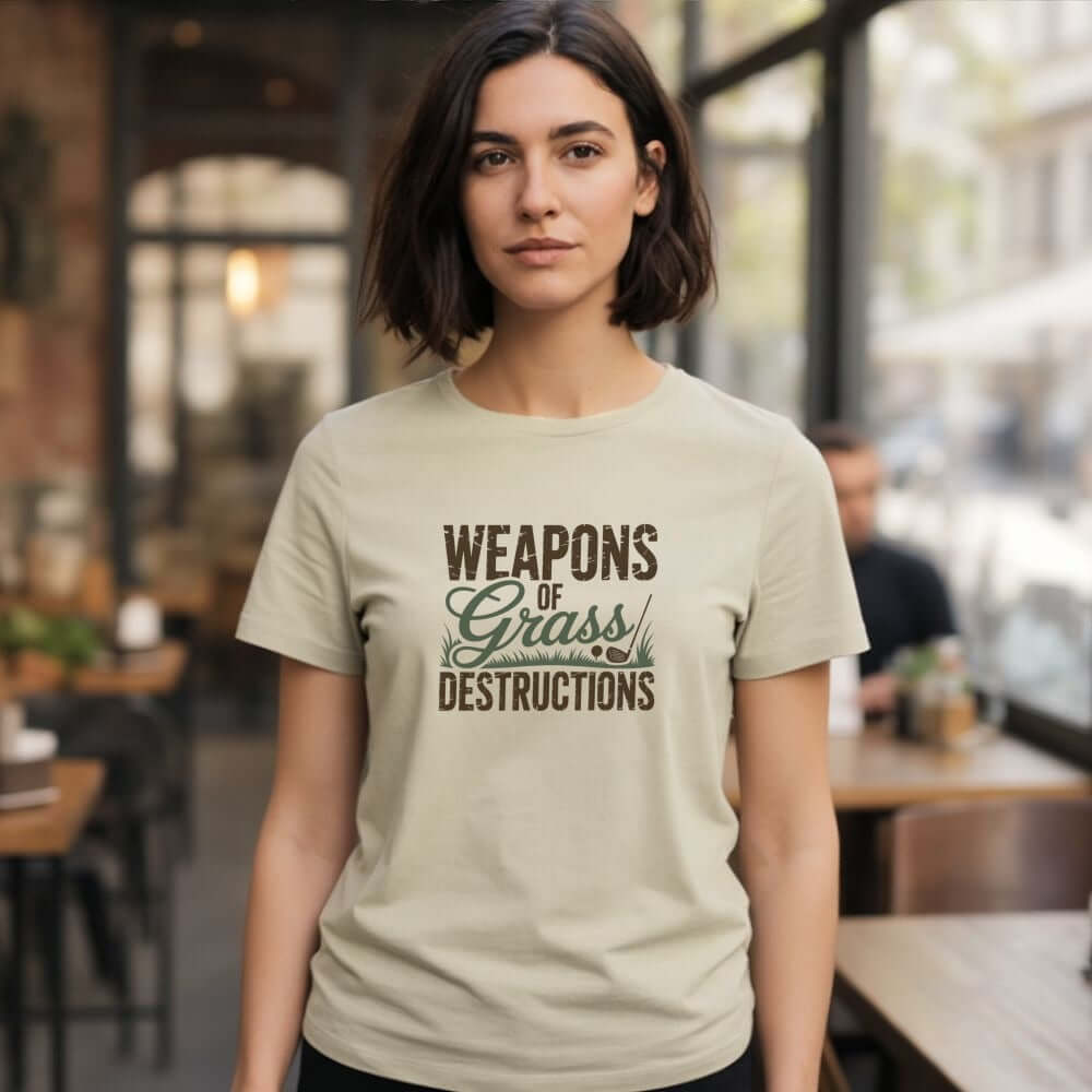Weapons of Grass Destruction T-Shirt - Funny Golf Tee by Swing Epic