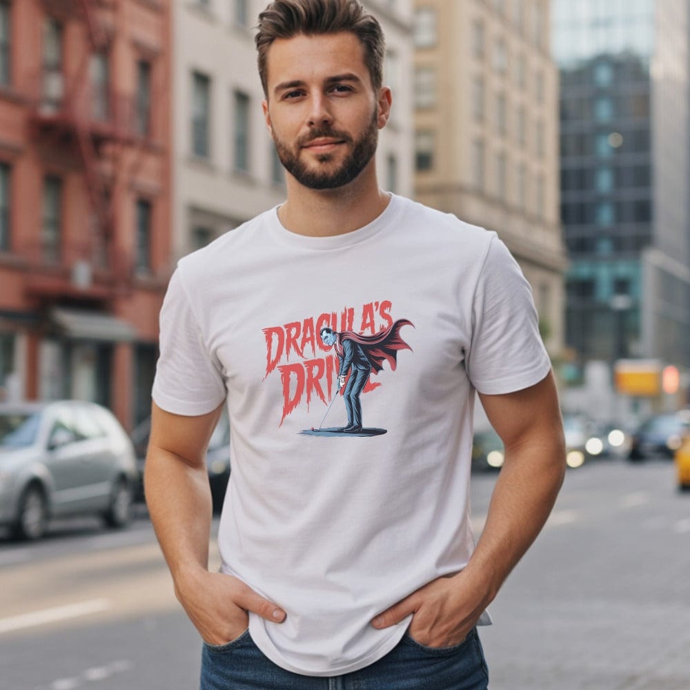 Dracula’s Drive T-Shirt - Funny Golf Tee by Swing Epic