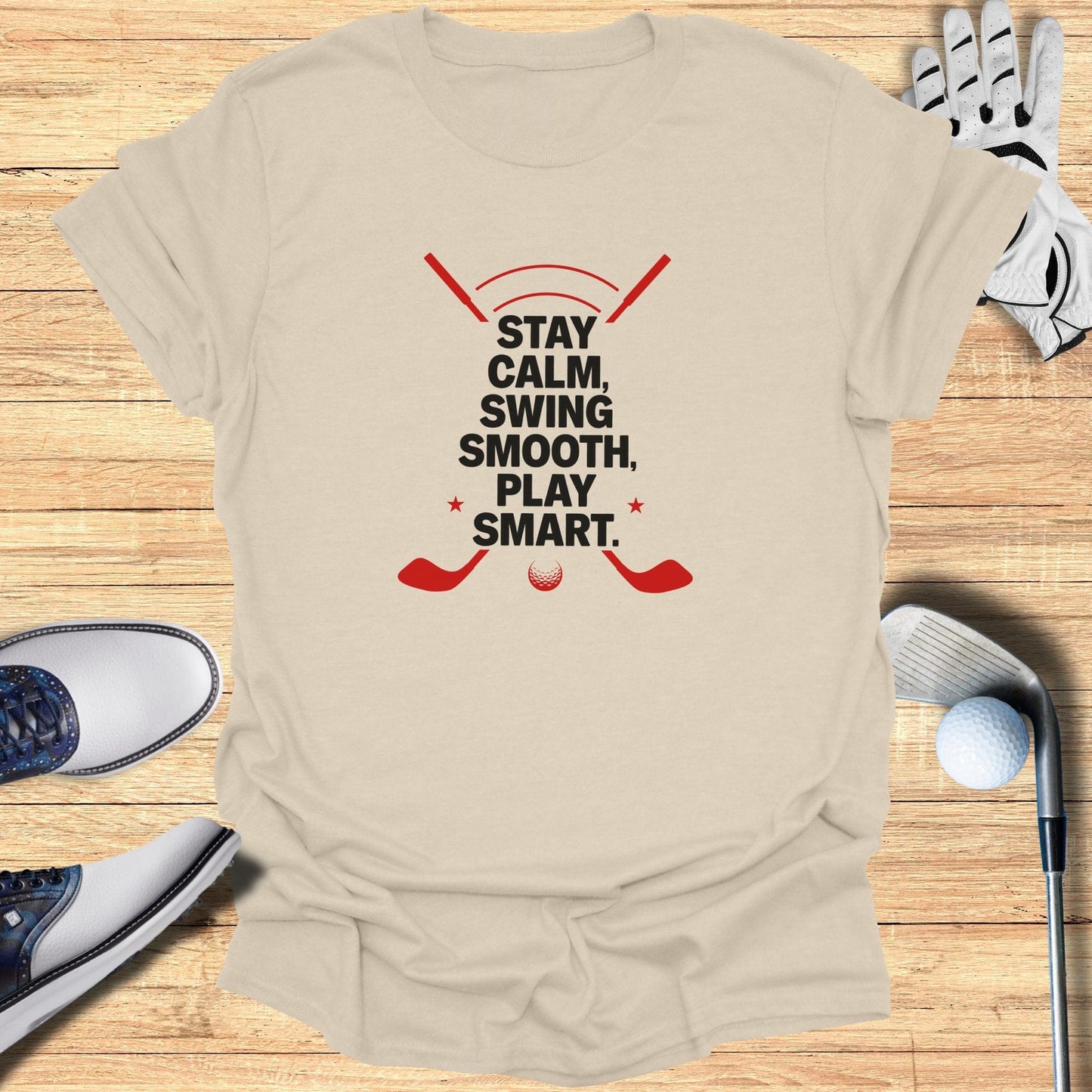 Stay Calm Swing Smooth T-Shirt - Funny Golf Tee by Swing Epic