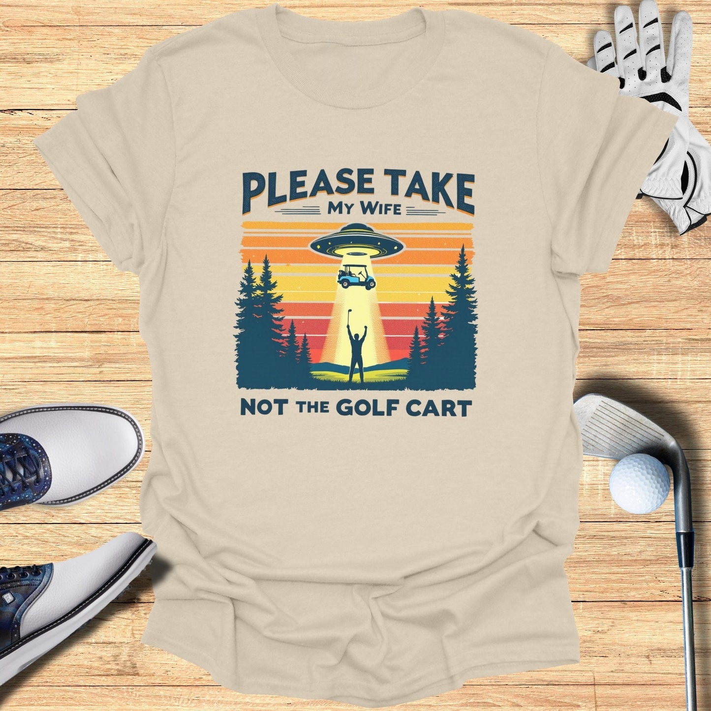 Please Take My Wife T-Shirt - Funny Golf Tee by Swing Epic