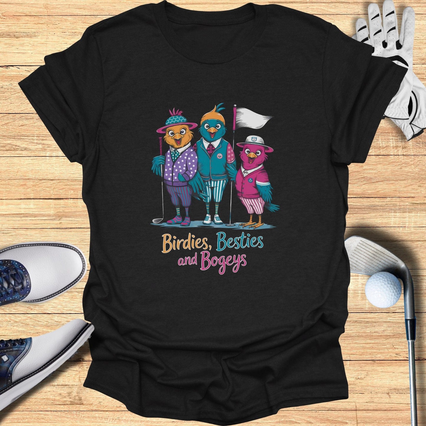 Birdies Besties and Bogeys T-Shirt - Funny Golf Tee by Swing Epic