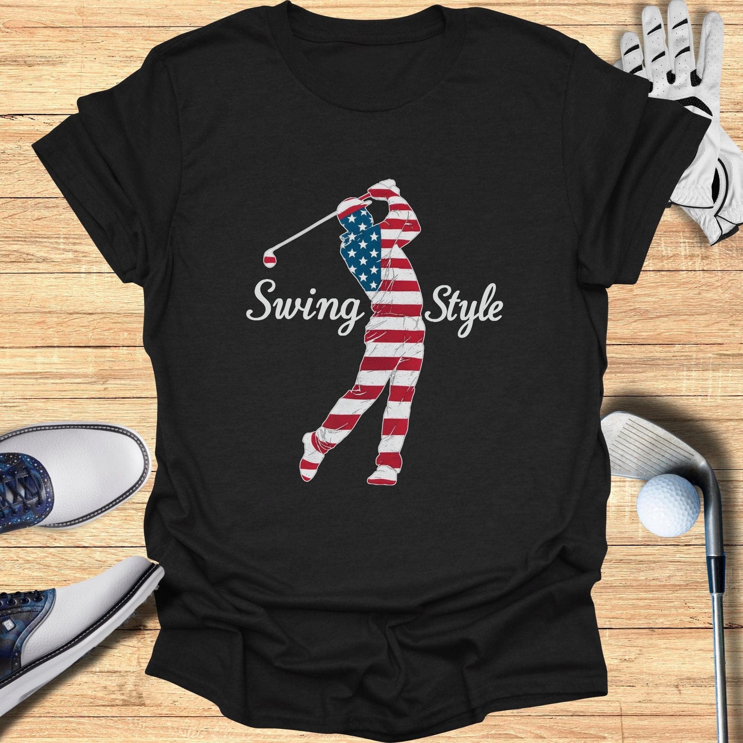 Swing Style Patriotic T-Shirt - Funny Golf Tee by Swing Epic
