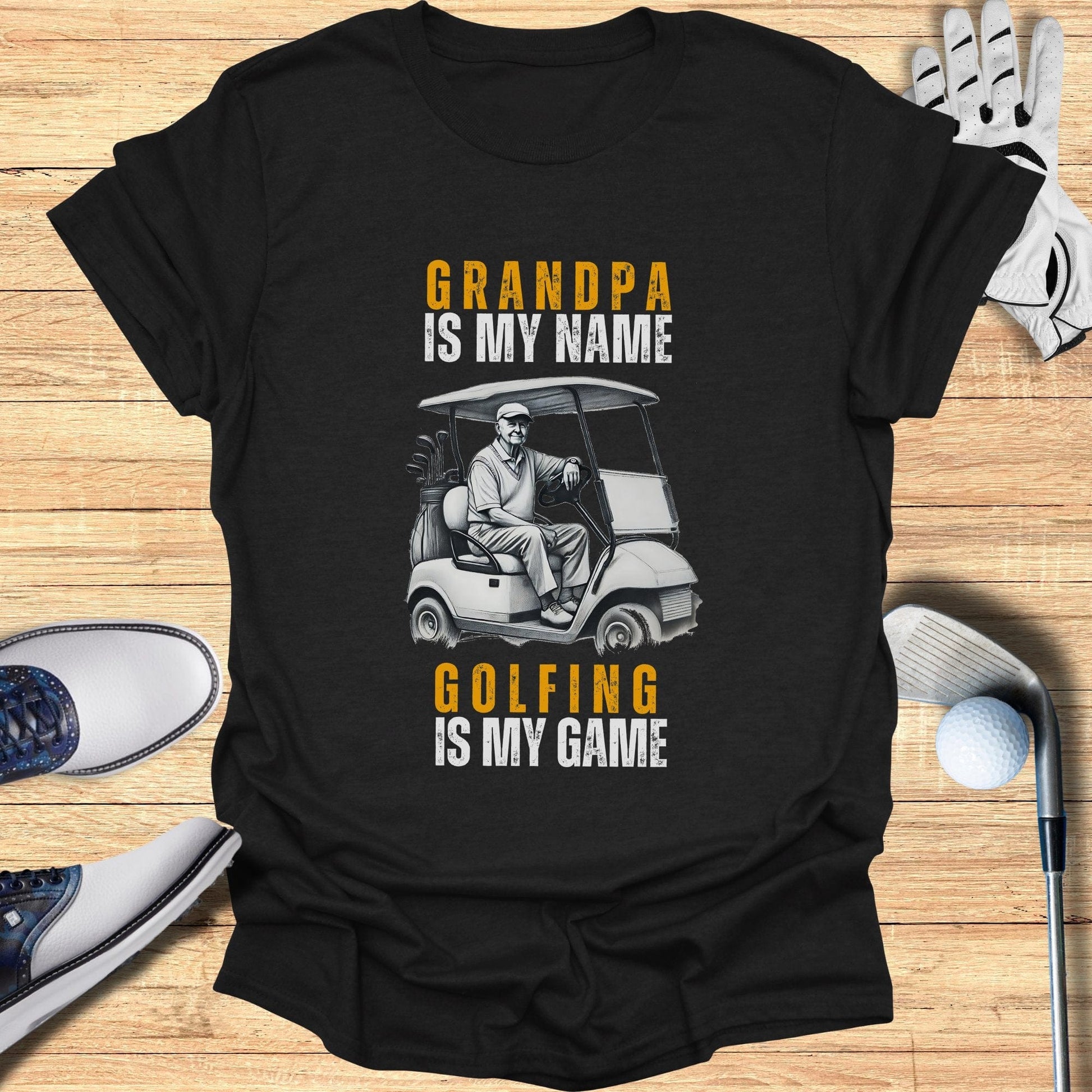 Grandpa Is My Name T-Shirt - Funny Golf Tee by Swing Epic