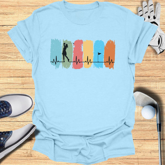 Golfing Heartbeat T-Shirt - Funny Golf T-Shirt by SwingEpic