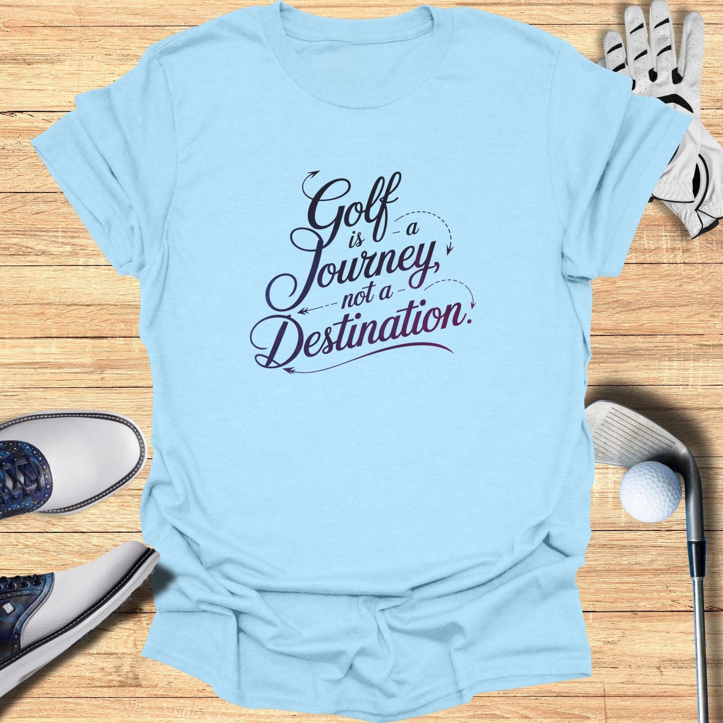 Golf Is A Journey T-Shirt - Funny Golf Tee by Swing Epic