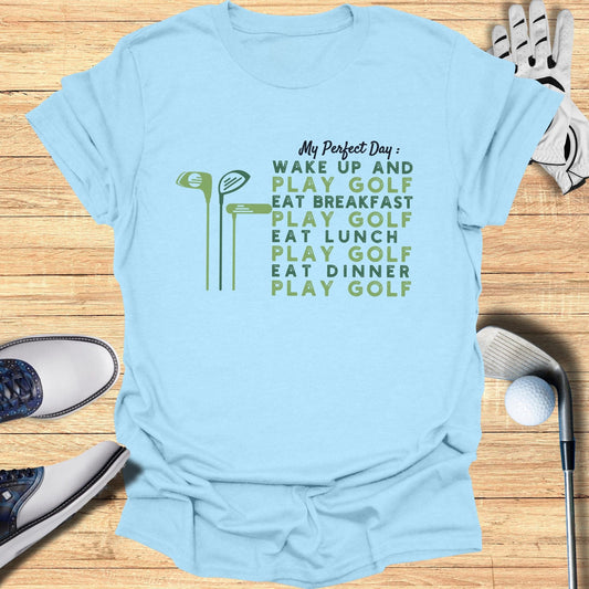 Wake Up and Play Golf T-Shirt - Funny Golf Tee by Swing Epic