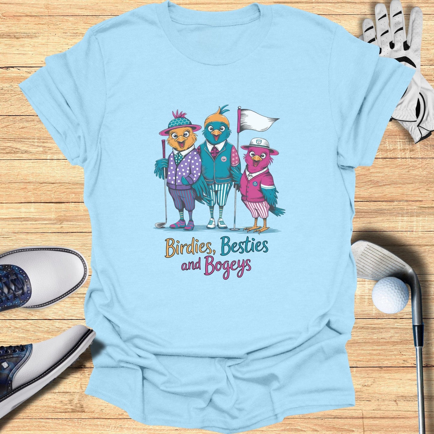 Birdies Besties and Bogeys T-Shirt - Funny Golf Tee by Swing Epic