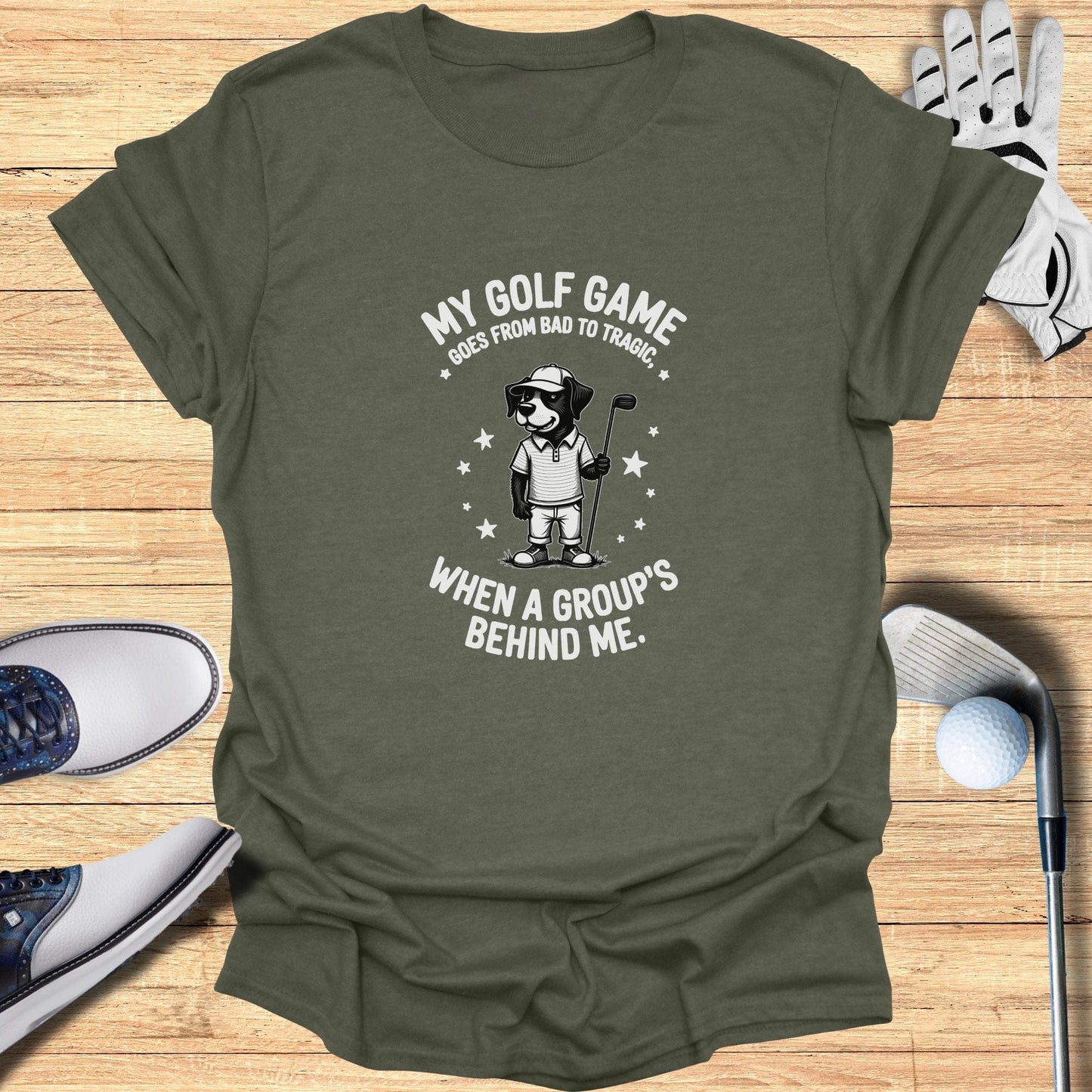 Bad to Tragic T-Shirt - Funny Golf Tee by Swing Epic