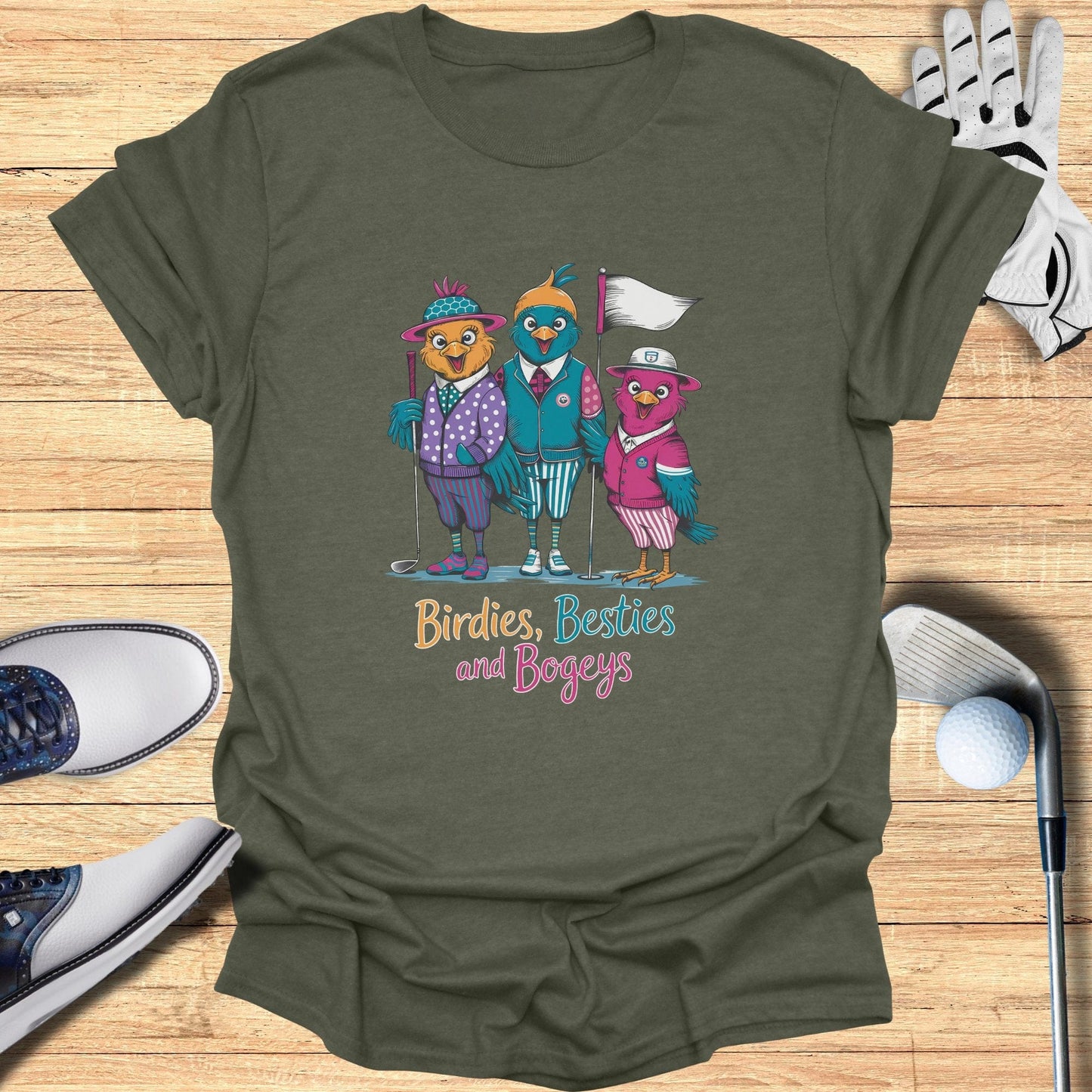 Birdies Besties and Bogeys T-Shirt - Funny Golf Tee by Swing Epic