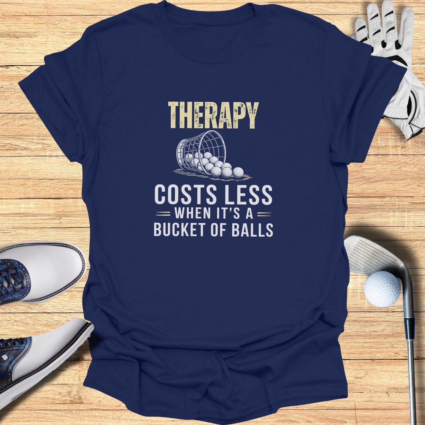 Bucket Therapy T-Shirt - Funny Golf Tee by Swing Epic