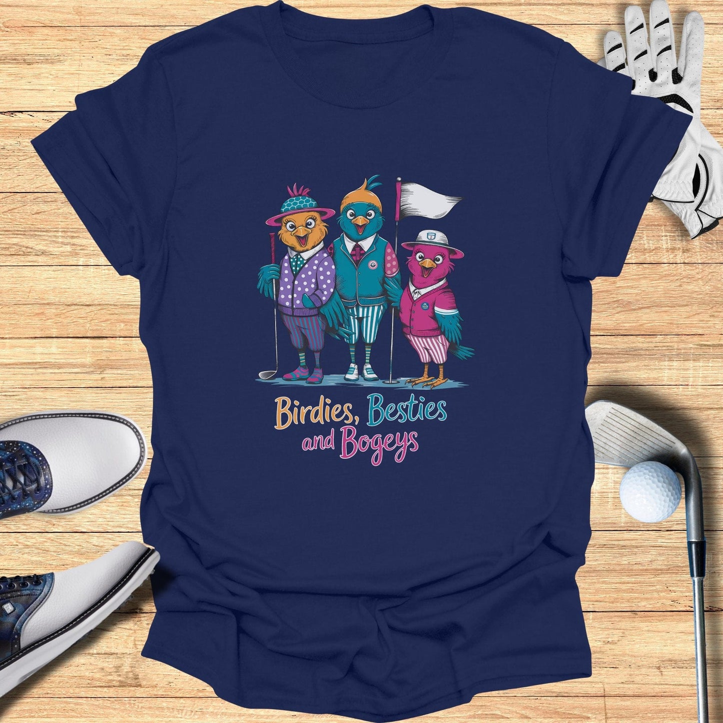 Birdies Besties and Bogeys T-Shirt - Funny Golf Tee by Swing Epic