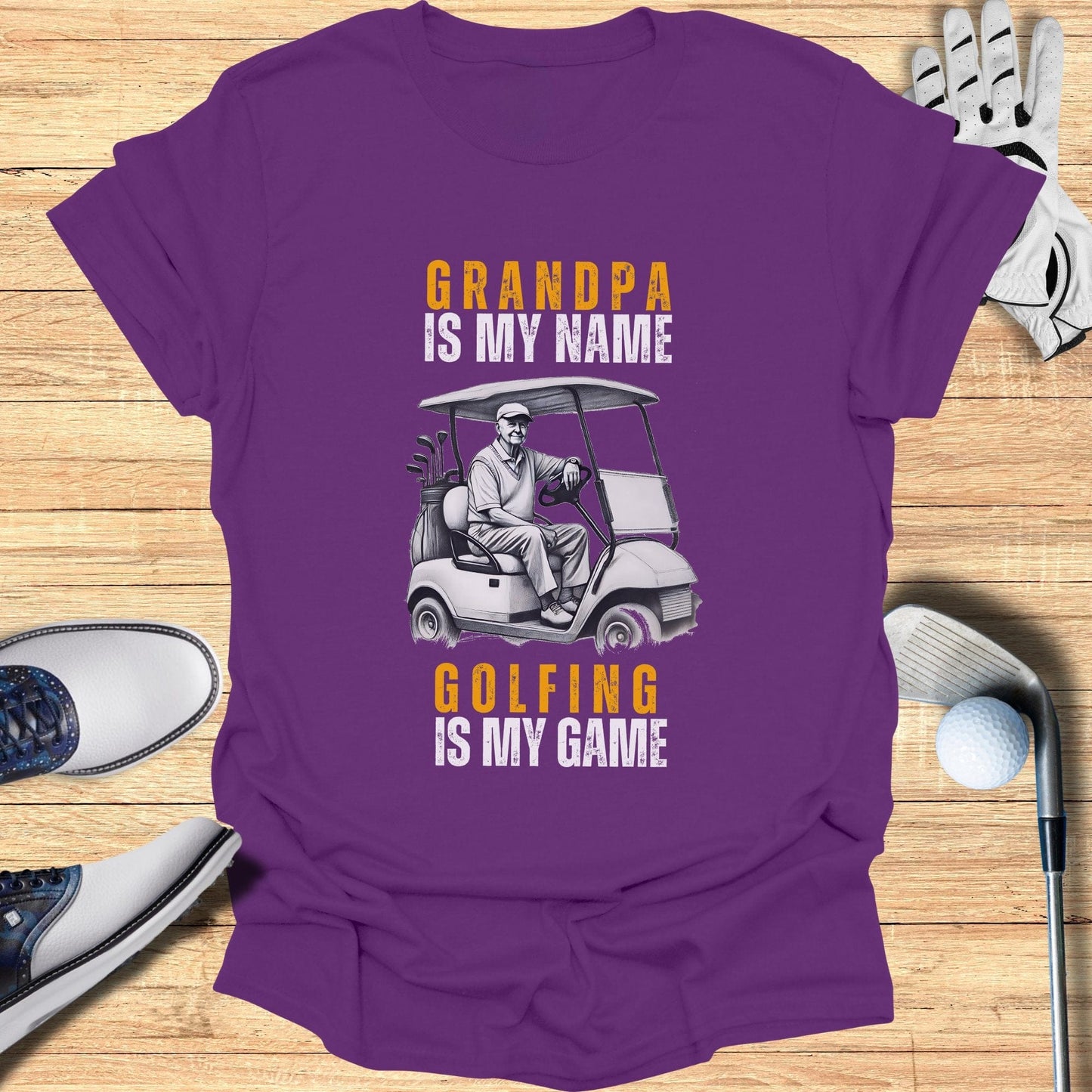 Grandpa Is My Name T-Shirt - Funny Golf Tee by Swing Epic