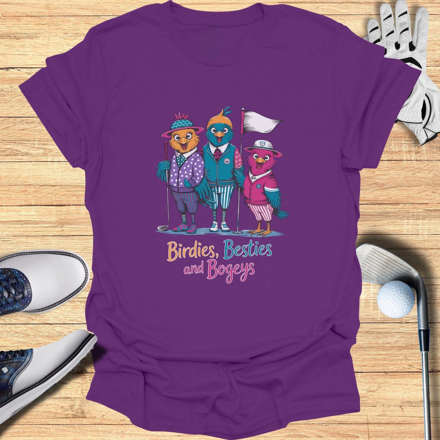 Birdies Besties and Bogeys T-Shirt - Funny Golf Tee by Swing Epic