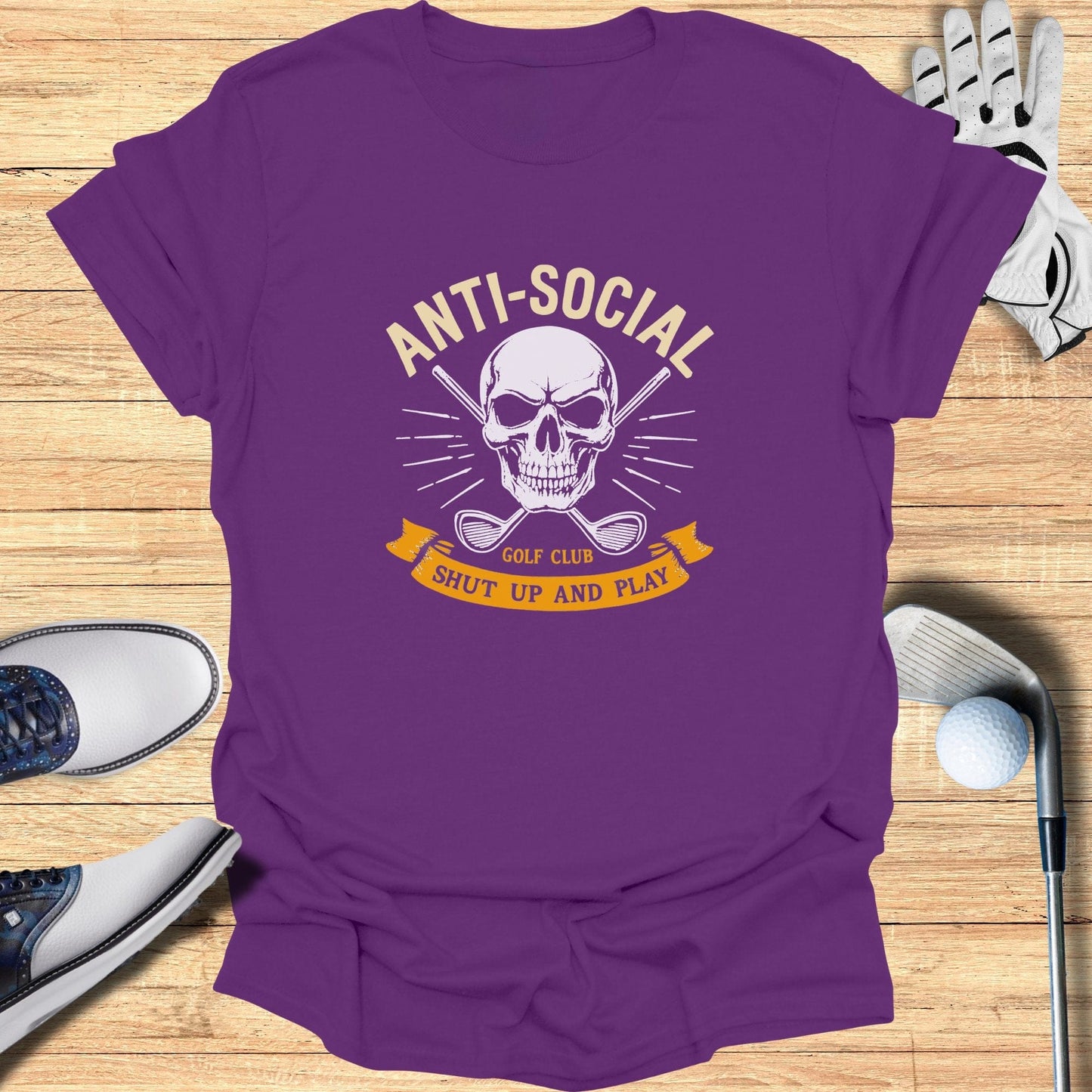 Anti-Social Golf Club T-Shirt - Funny Golf Tee by Swing Epic