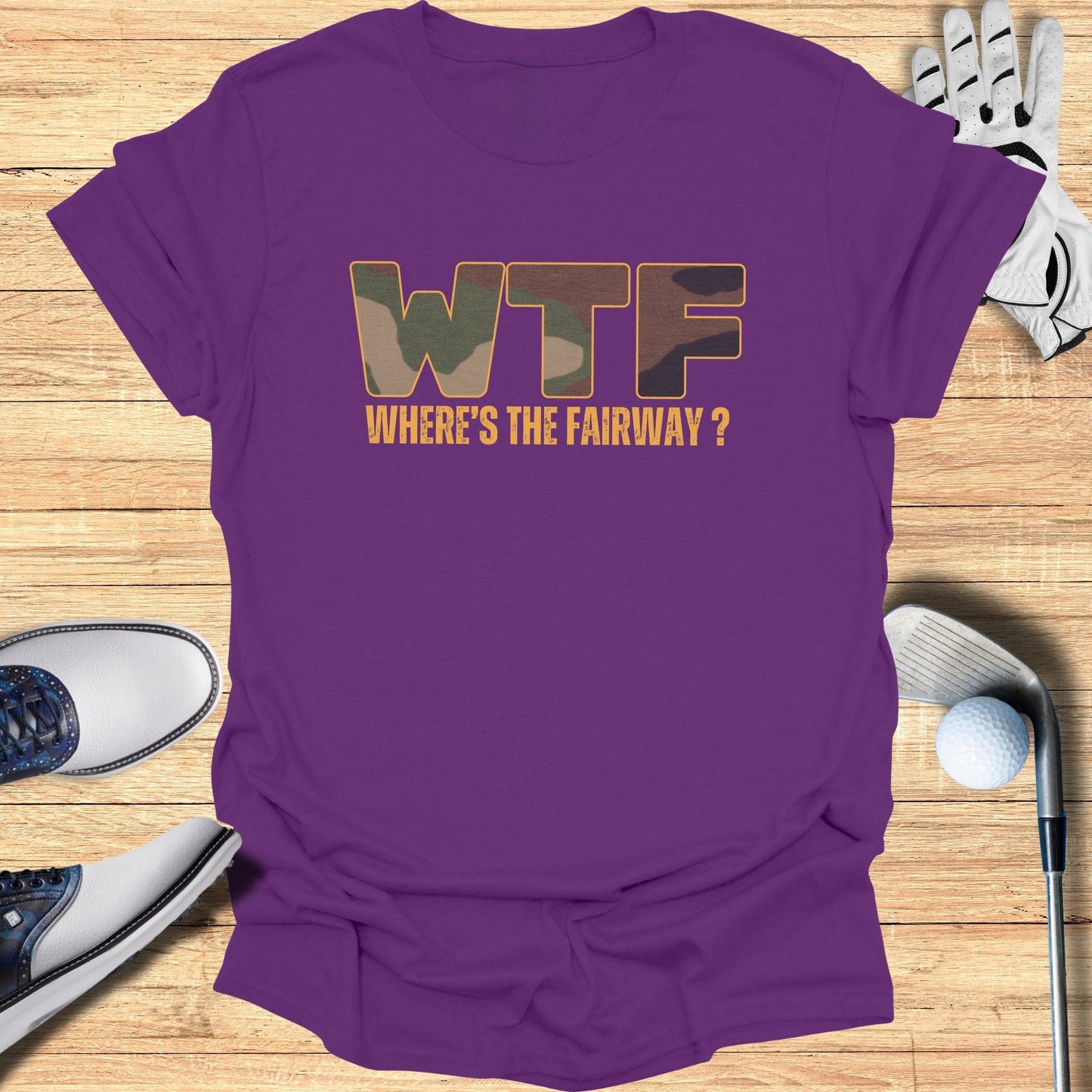 WTF: Where’s The Fairway? T-Shirt - Funny Golf Tee by Swing Epic