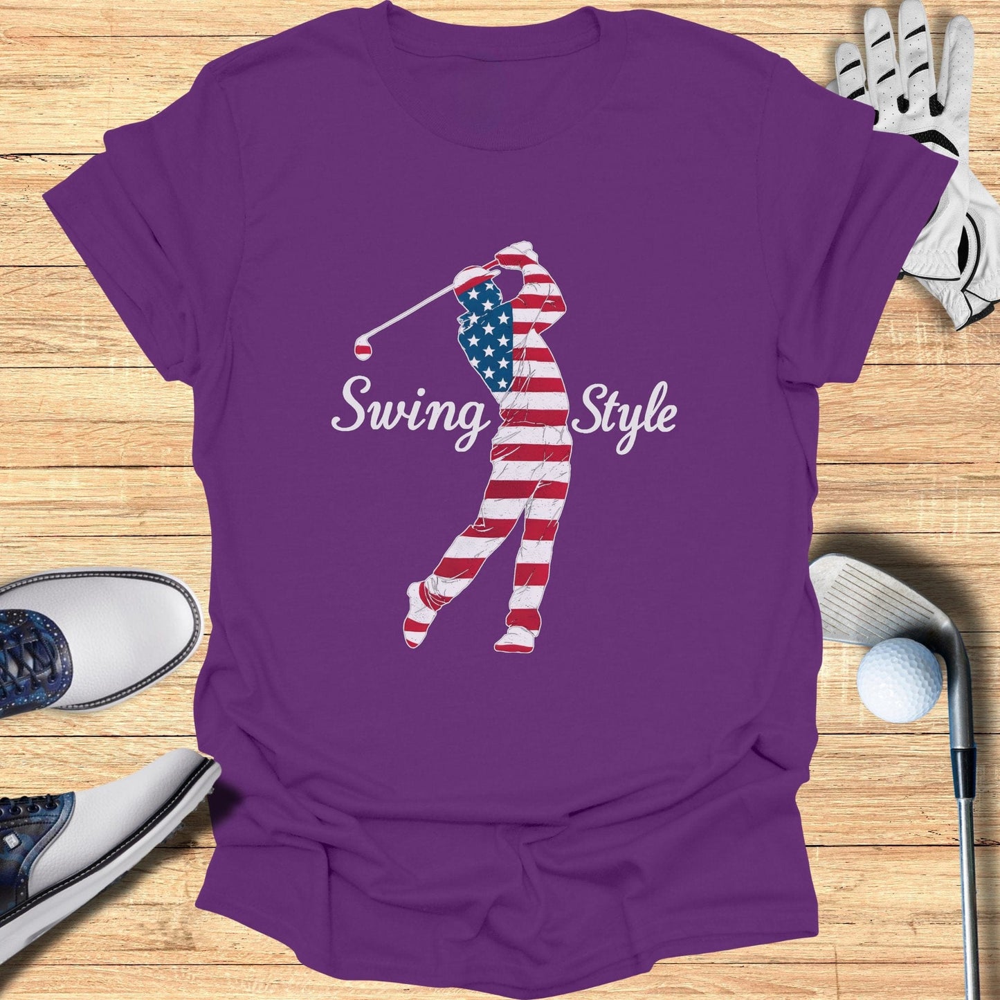Swing Style Patriotic T-Shirt - Funny Golf Tee by Swing Epic