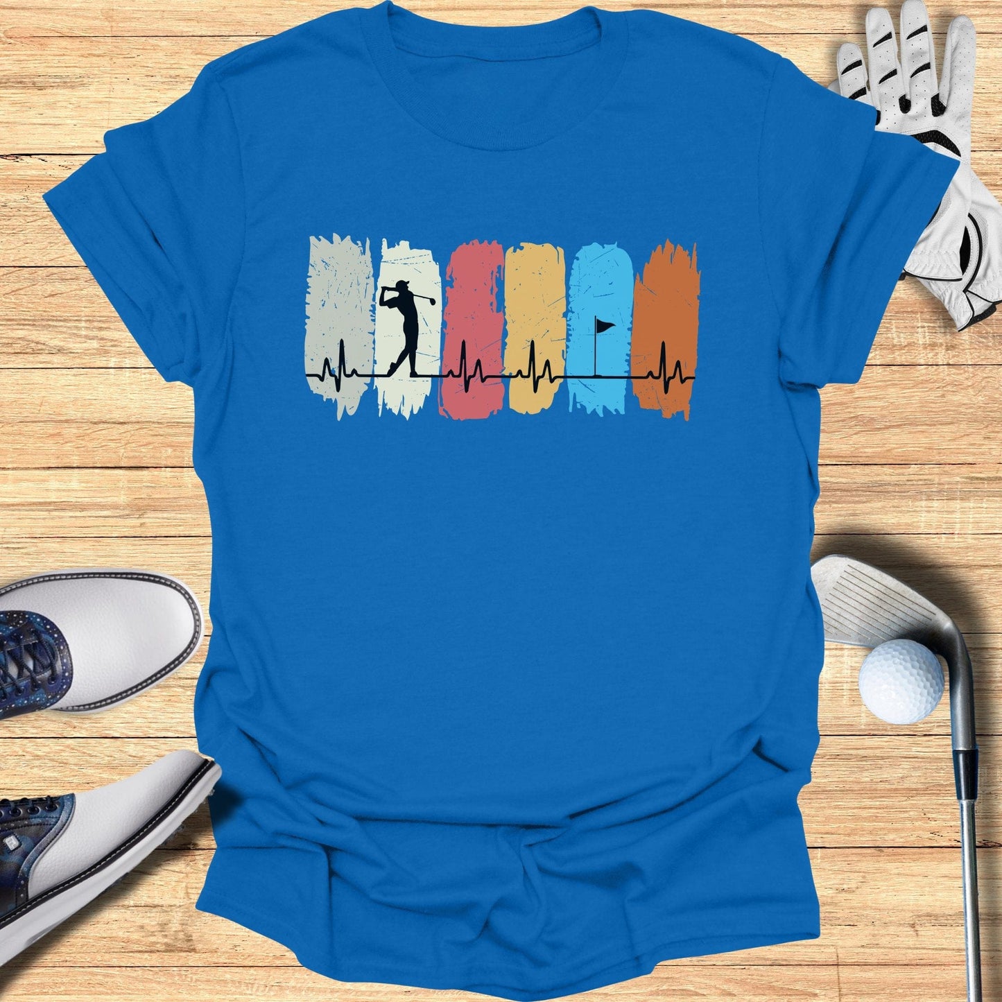 Golfing Heartbeat T-Shirt - Funny Golf Tee by Swing Epic