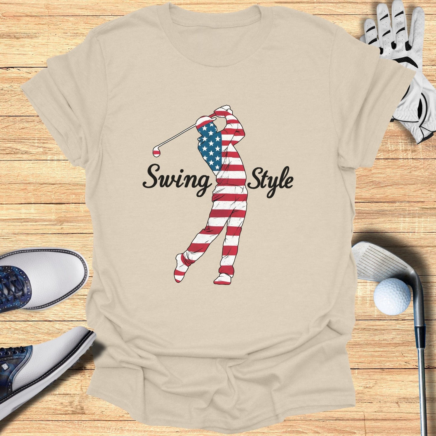 Swing Style Patriotic T-Shirt - Funny Golf Tee by Swing Epic