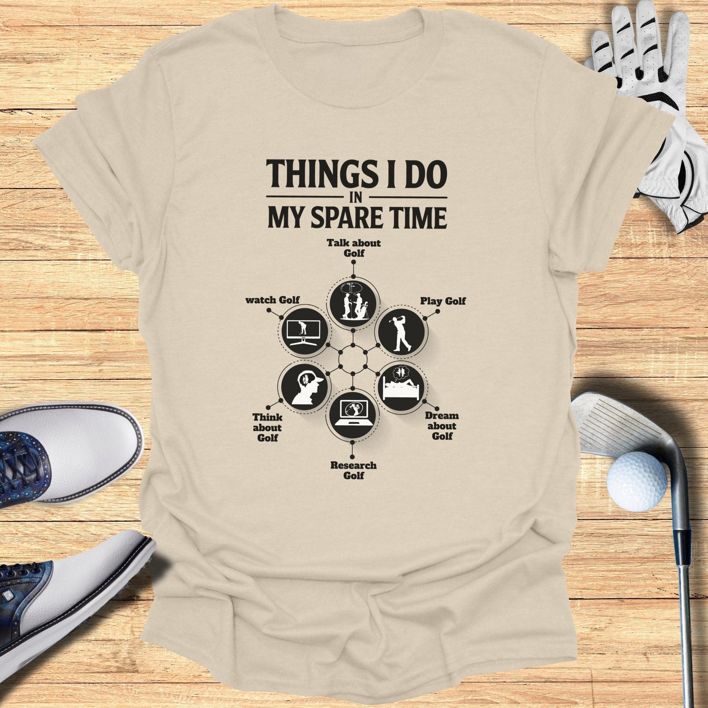 Things I Do In My Spare Time T-Shirt - Funny Golf Tee by Swing Epic