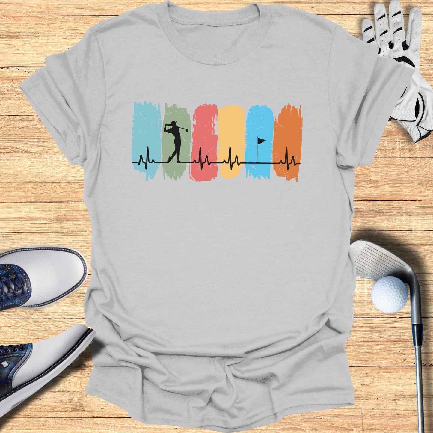 Golfing Heartbeat T-Shirt - Funny Golf Tee by Swing Epic