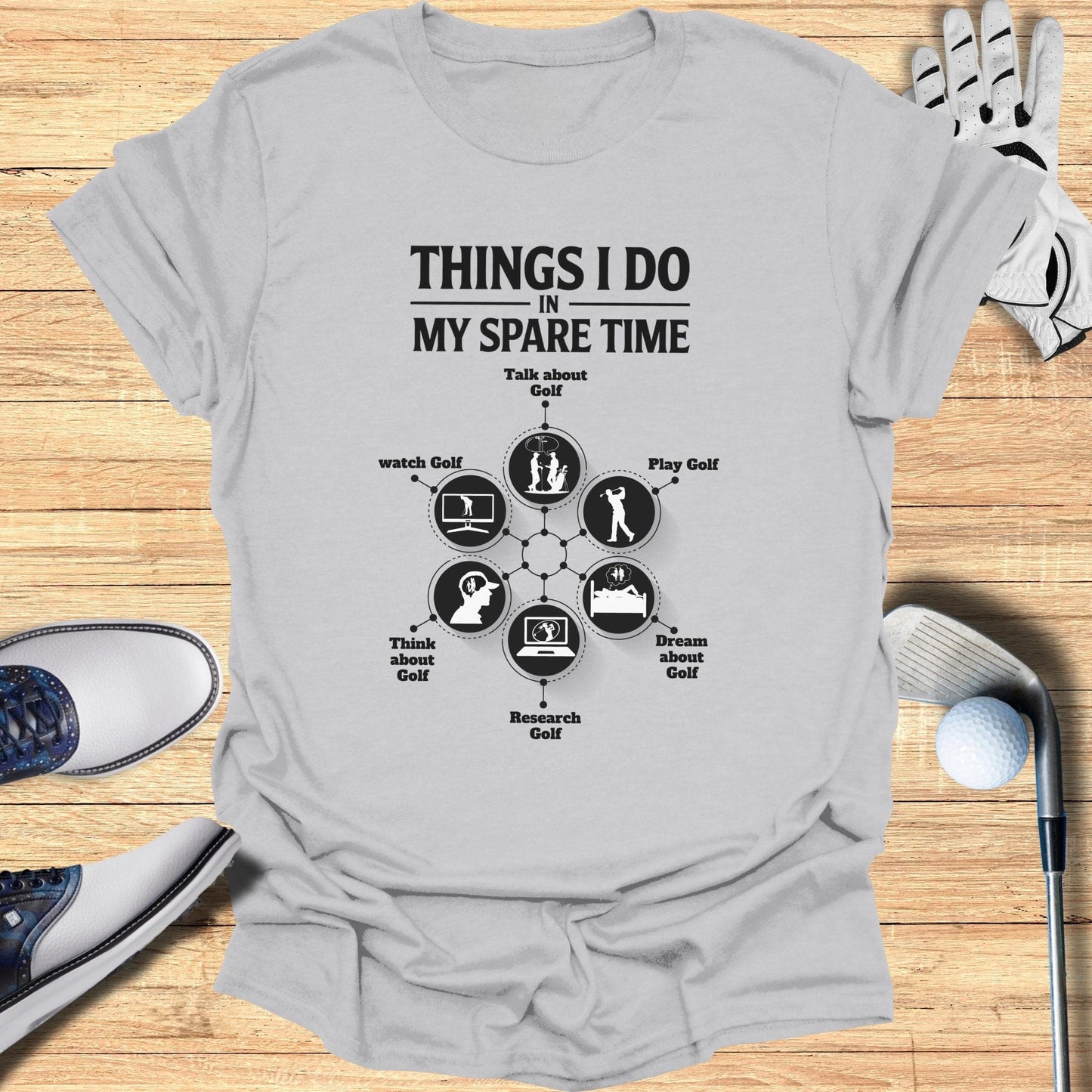 Things I Do In My Spare Time T-Shirt - Funny Golf Tee by Swing Epic
