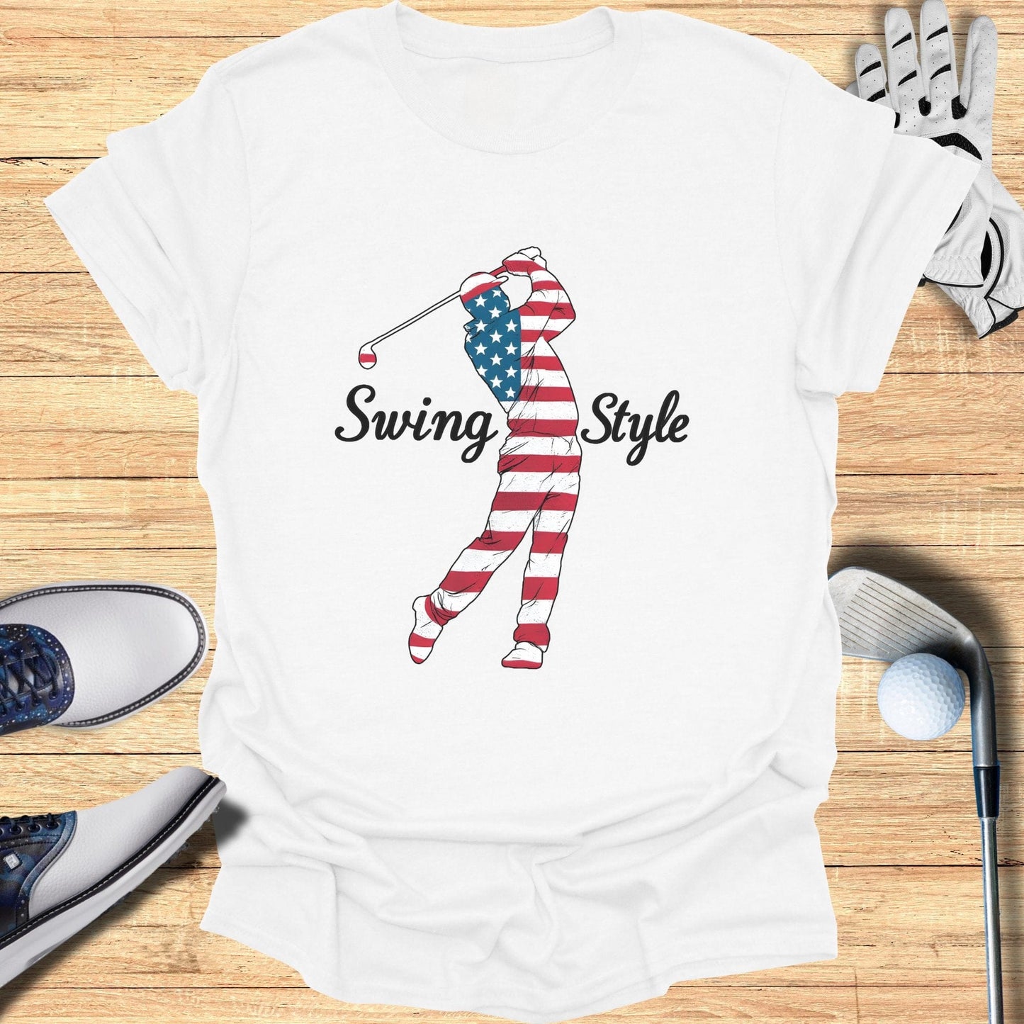 Swing Style Patriotic T-Shirt - Funny Golf Tee by Swing Epic