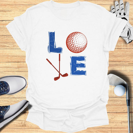 Retro Golf Love T-Shirt - Funny Golf Tee by Swing Epic