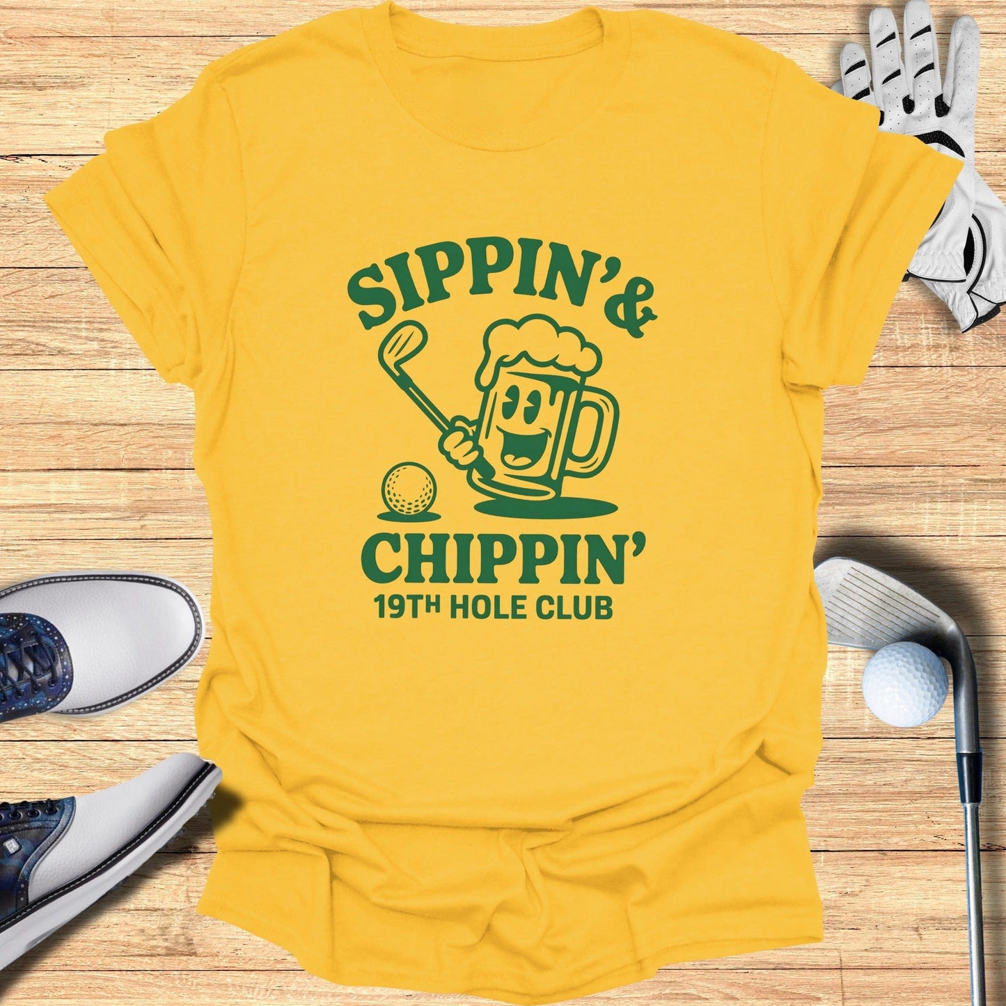 Sippin’ & Chippin’ T-Shirt - Funny Golf Tee by Swing Epic