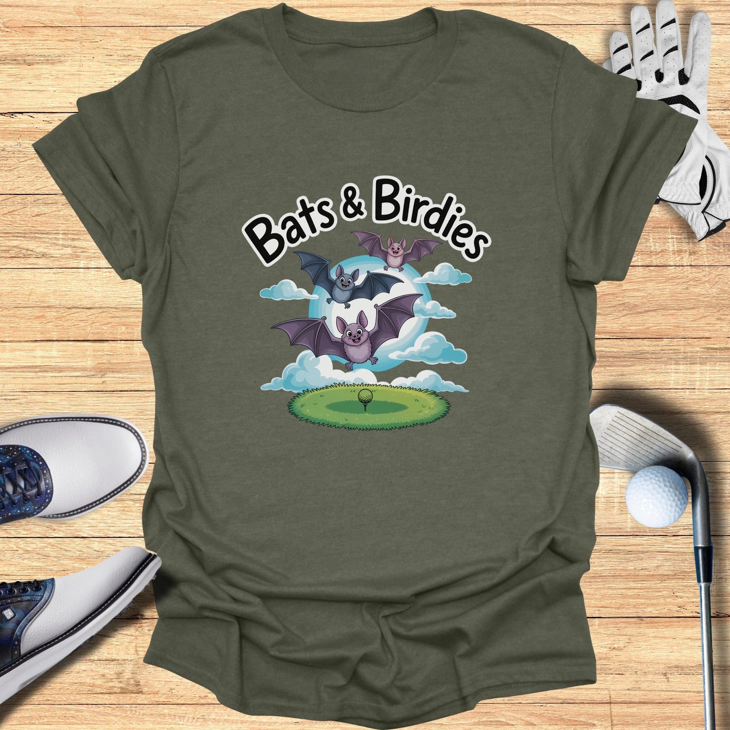 Bats & Birdies T-Shirt - Funny Golf Tee by Swing Epic