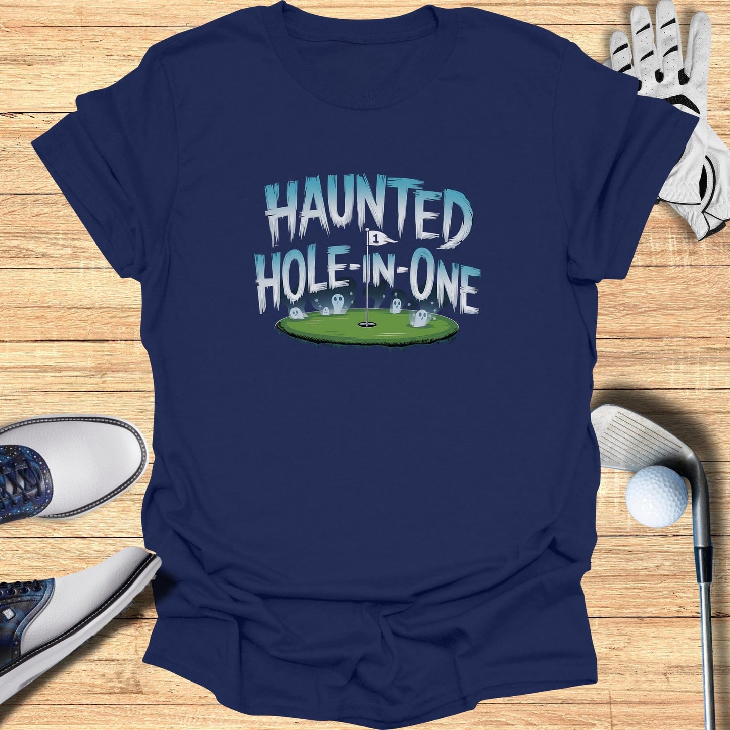 Haunted Hole In One T-Shirt - Funny Golf Tee by Swing Epic