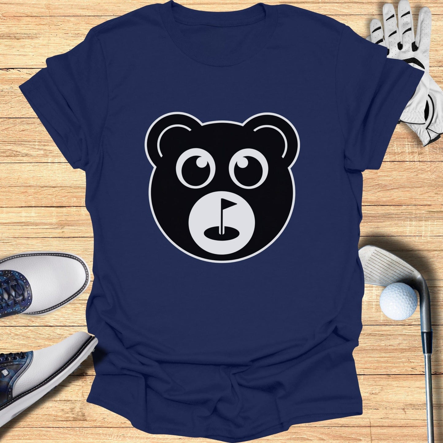 Golf Enthusiast Teddy Bear Graphic Tee Shirt