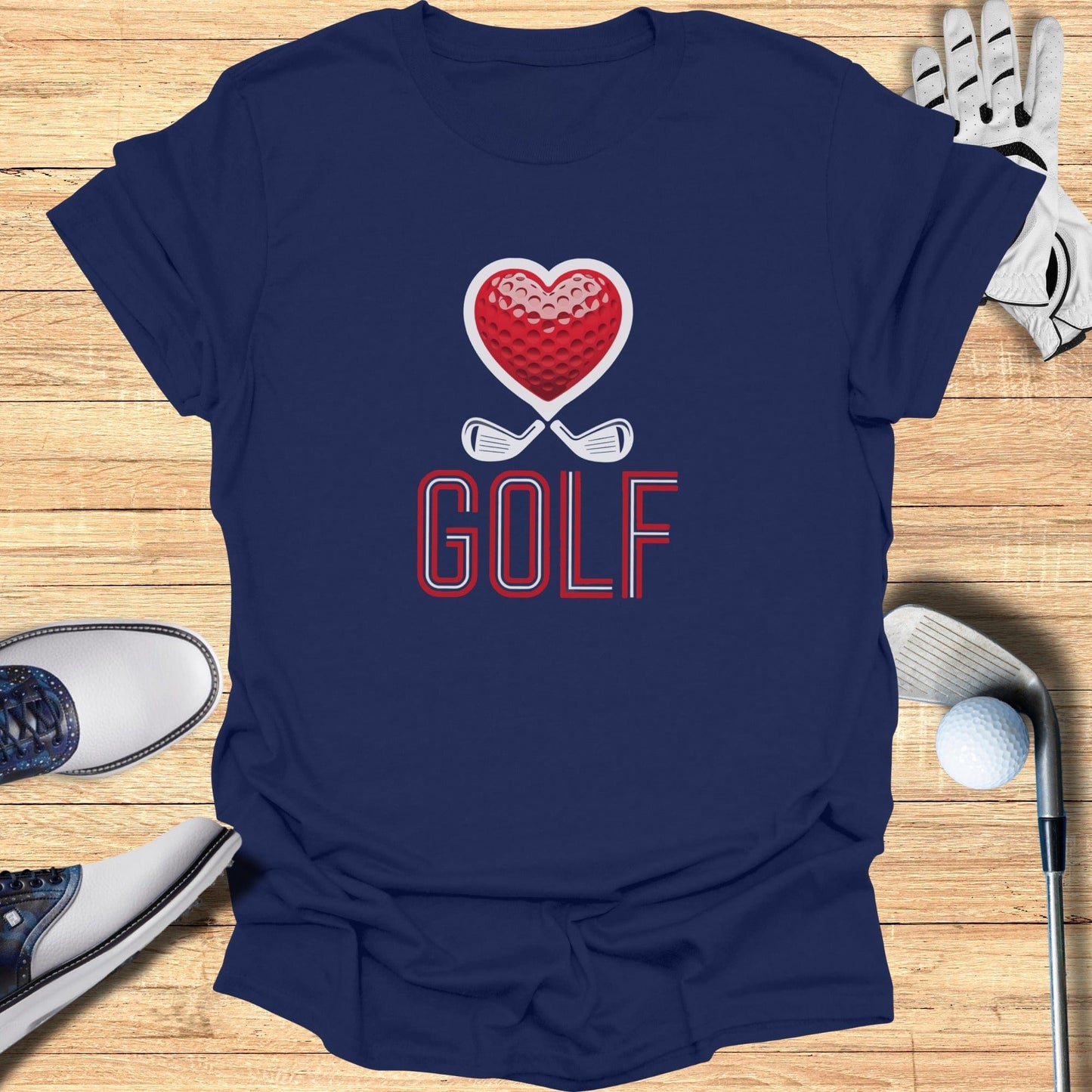 Golf Heart T-Shirt - Funny Golf Tee by Swing Epic