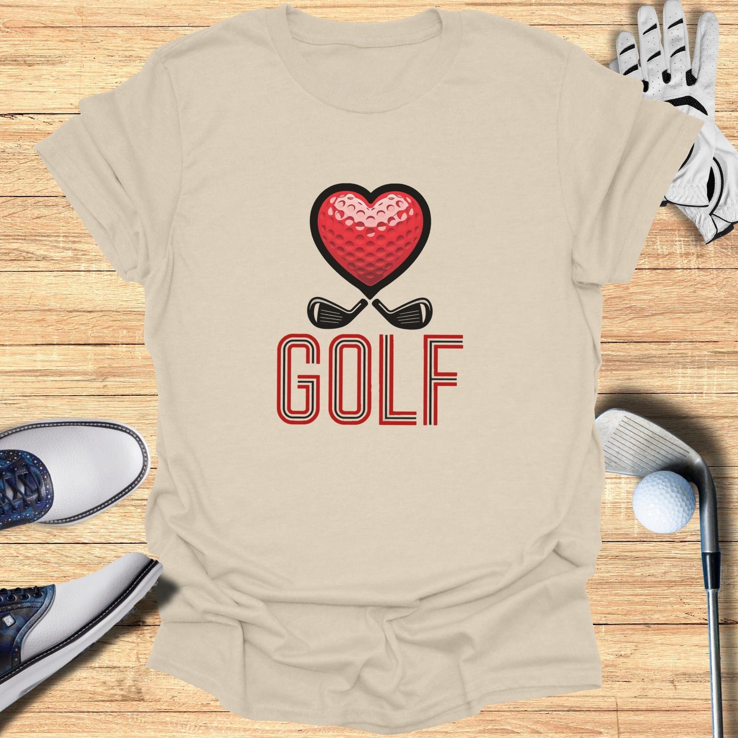 Golf Heart T-Shirt - Funny Golf Tee by Swing Epic