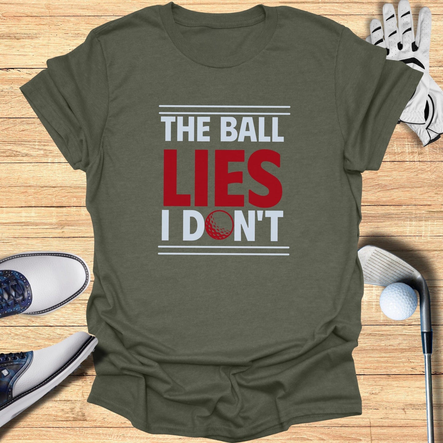 The Ball Lies T-Shirt - Funny Golf Tee by Swing Epic