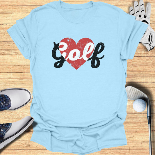 Golf Heart T-Shirt - Funny Golf Tee by Swing Epic