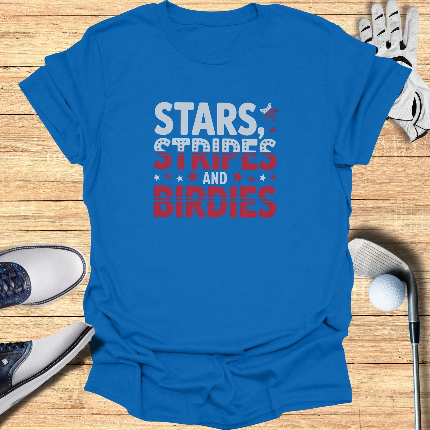 Stars Stripes T-Shirt - Funny Golf Tee by Swing Epic