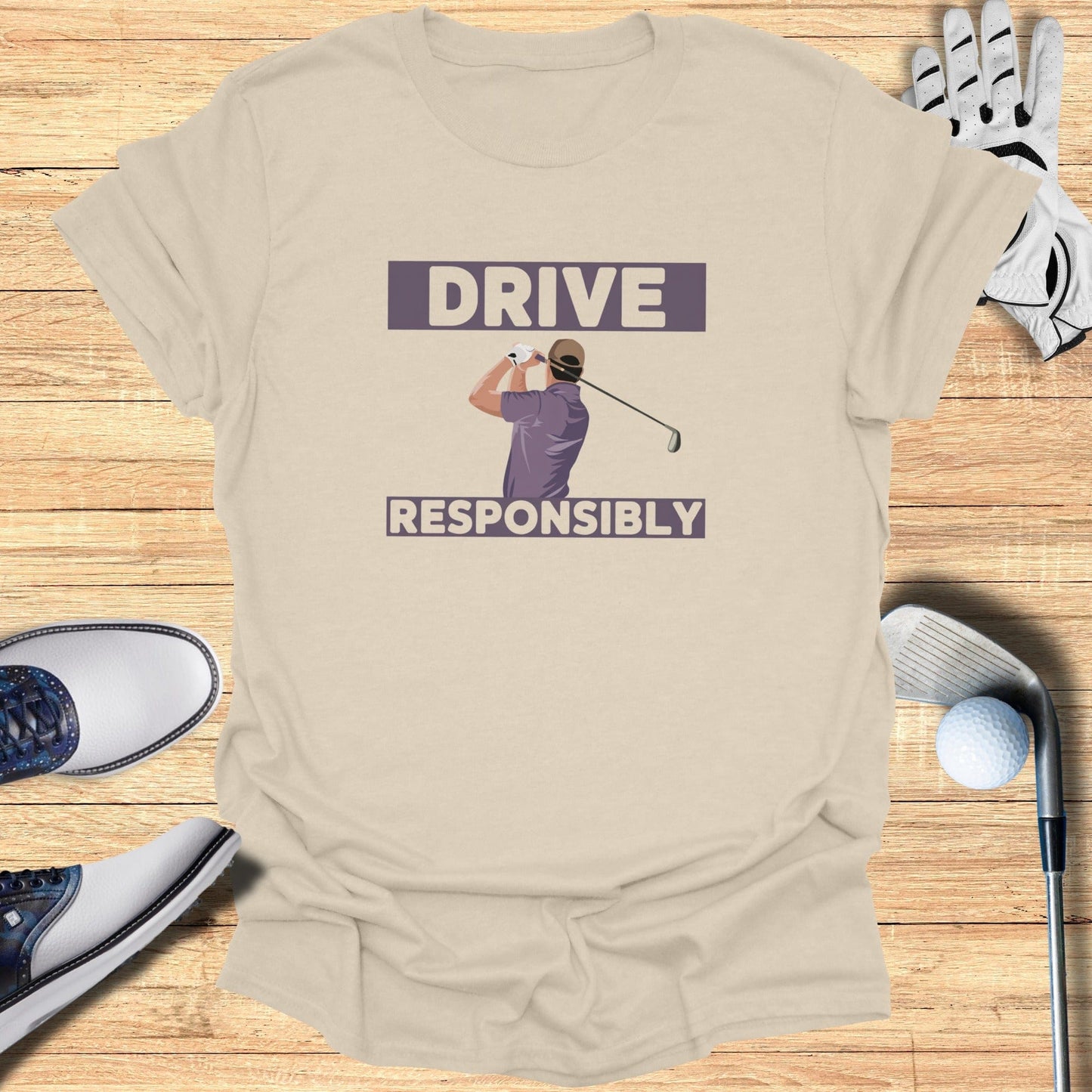 Drive Responsibly T-Shirt - Funny Golf Tee by Swing Epic