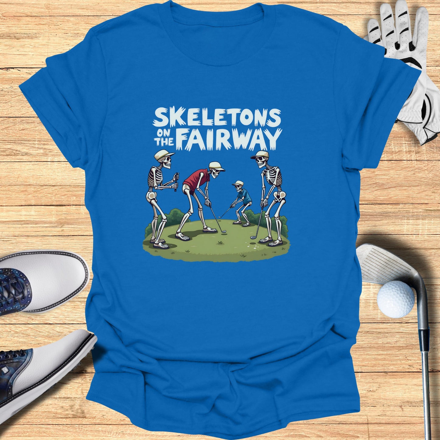 Skeletons On The Fairway Funny Graphic T-shirt product type
