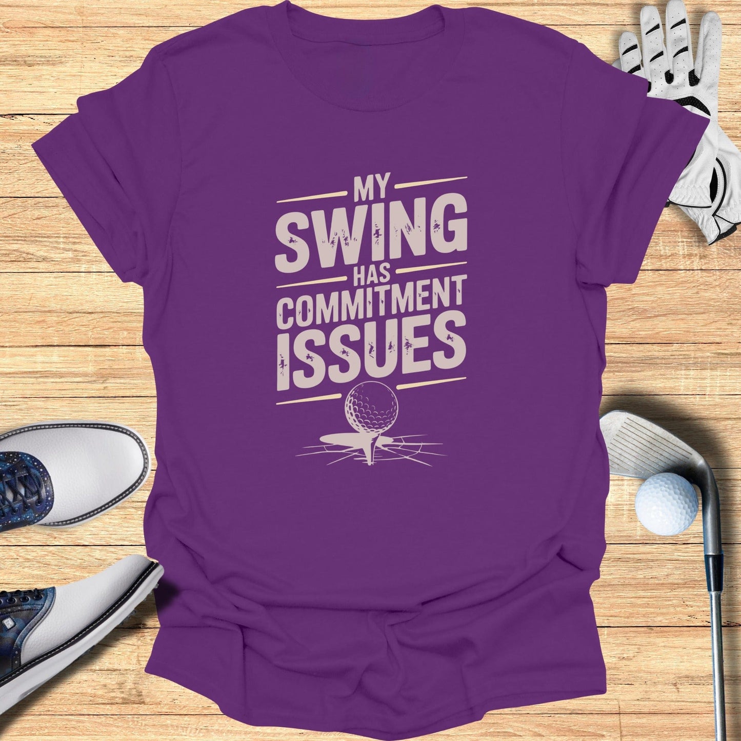 Commitment Issues Swing T-Shirt - Funny Golf Tee by Swing Epic